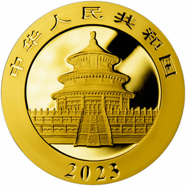 Náhled Reverzní strany - Panda 15g Au - Investiční zlatá mince
