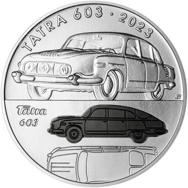 Náhled Reverzní strany - 2023 b.k. - 500 Kč Osobní automobil Tatra 603