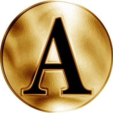 Náhled Reverzní strany - Slovenská jména - Aurel - velká zlatá medaile 1 Oz