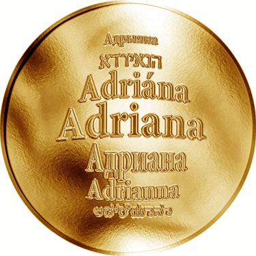 Náhled Averzní strany - Česká jména - Adriana - zlatá medaile