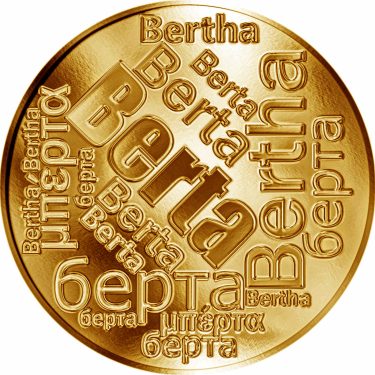 Náhled Averzní strany - Česká jména - Berta - velká zlatá medaile 1 Oz