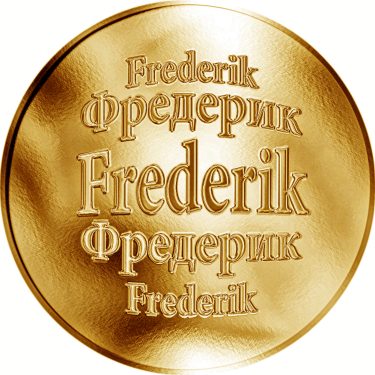 Náhled Averzní strany - Slovenská jména - Frederik - zlatá medaile