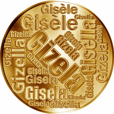 Náhled Averzní strany - Česká jména - Gizela - velká zlatá medaile 1 Oz