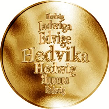 Náhled Averzní strany - Česká jména - Hedvika - zlatá medaile