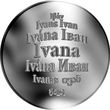 Náhled Averzní strany - Česká jména - Ivana - stříbrná medaile