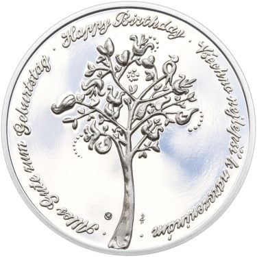 Náhled Reverzní strany - Medaile k životnímu výročí 90 let - 1 Oz stříbro Proof