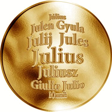 Náhled Averzní strany - Česká jména - Julius - zlatá medaile