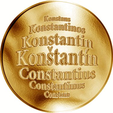 Náhled Averzní strany - Slovenská jména - Konštantín - velká zlatá medaile 1 Oz