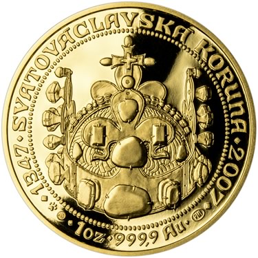 Náhled Reverzní strany - 660 let od Korunovace Karla IV. českým králem  - zlato Proof
