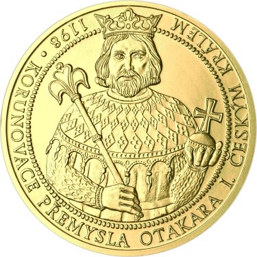 Náhled Averzní strany - Korunovace Přemysla Otakara I. českým králem - zlato b.k.