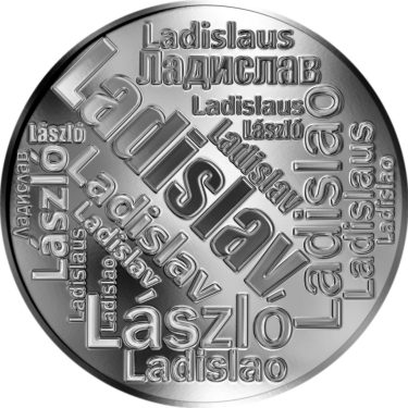 Náhled Averzní strany - Česká jména - Ladislav - velká stříbrná medaile 1 Oz