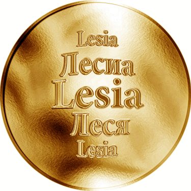 Náhled Averzní strany - Slovenská jména - Lesia - zlatá medaile