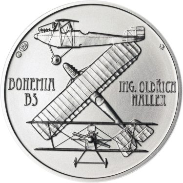 Náhled Reverzní strany - Letadlo Bohemia - 1 Oz stříbro b.k.