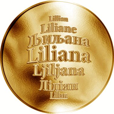 Náhled Averzní strany - Česká jména - Liliana - zlatá medaile