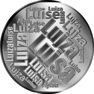 Náhled Averzní strany - Česká jména - Luisa - velká stříbrná medaile 1 Oz