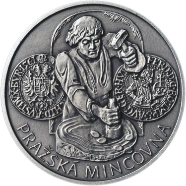 Náhled Averzní strany - Pražská mincovna - stříbro 1 Oz patina