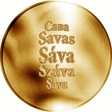 Náhled Averzní strany - Česká jména - Sáva - zlatá medaile