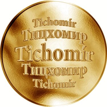 Náhled Averzní strany - Slovenská jména - Tichomír - zlatá medaile