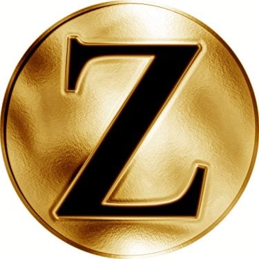 Náhled Reverzní strany - Česká jména - Zdeňka - velká zlatá medaile 1 Oz