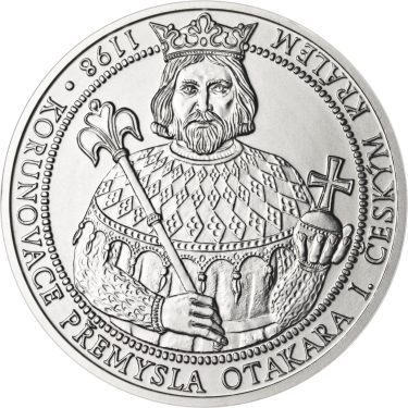 Náhled Averzní strany - 810 let od korunovace Přemysla Otakara I. českým králem - stříbro b.k.