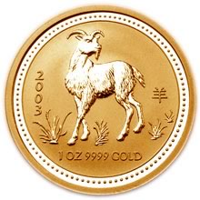 Náhled Averzní strany - 2003 Goat 1 Oz Australian gold coin